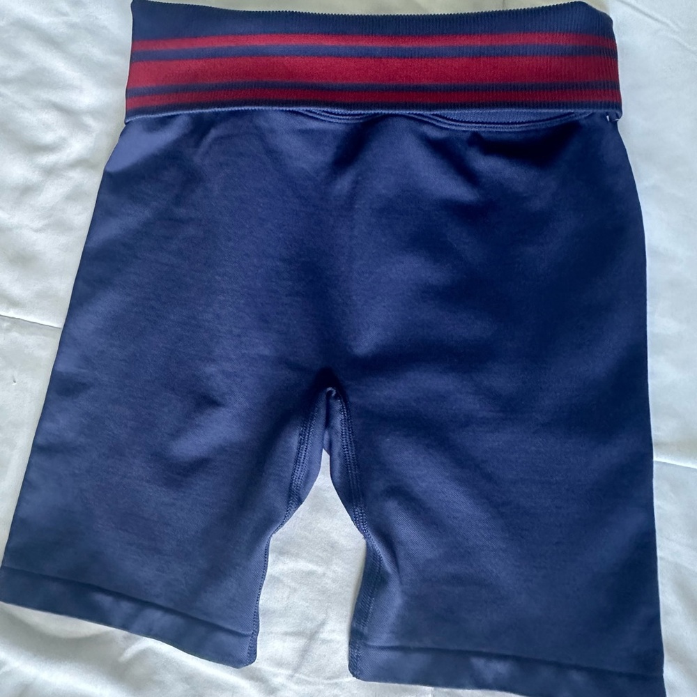 Victoria’s Secret PINK navy blue soft seamless fold over biker shorts XS